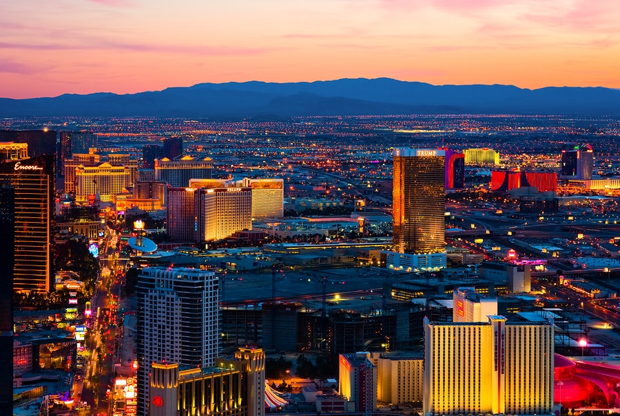 Las Vegas at sunset