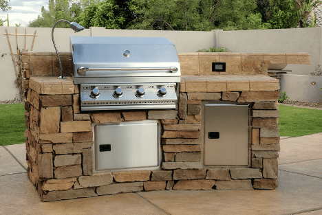 Outdoor Patio Grill in Stone