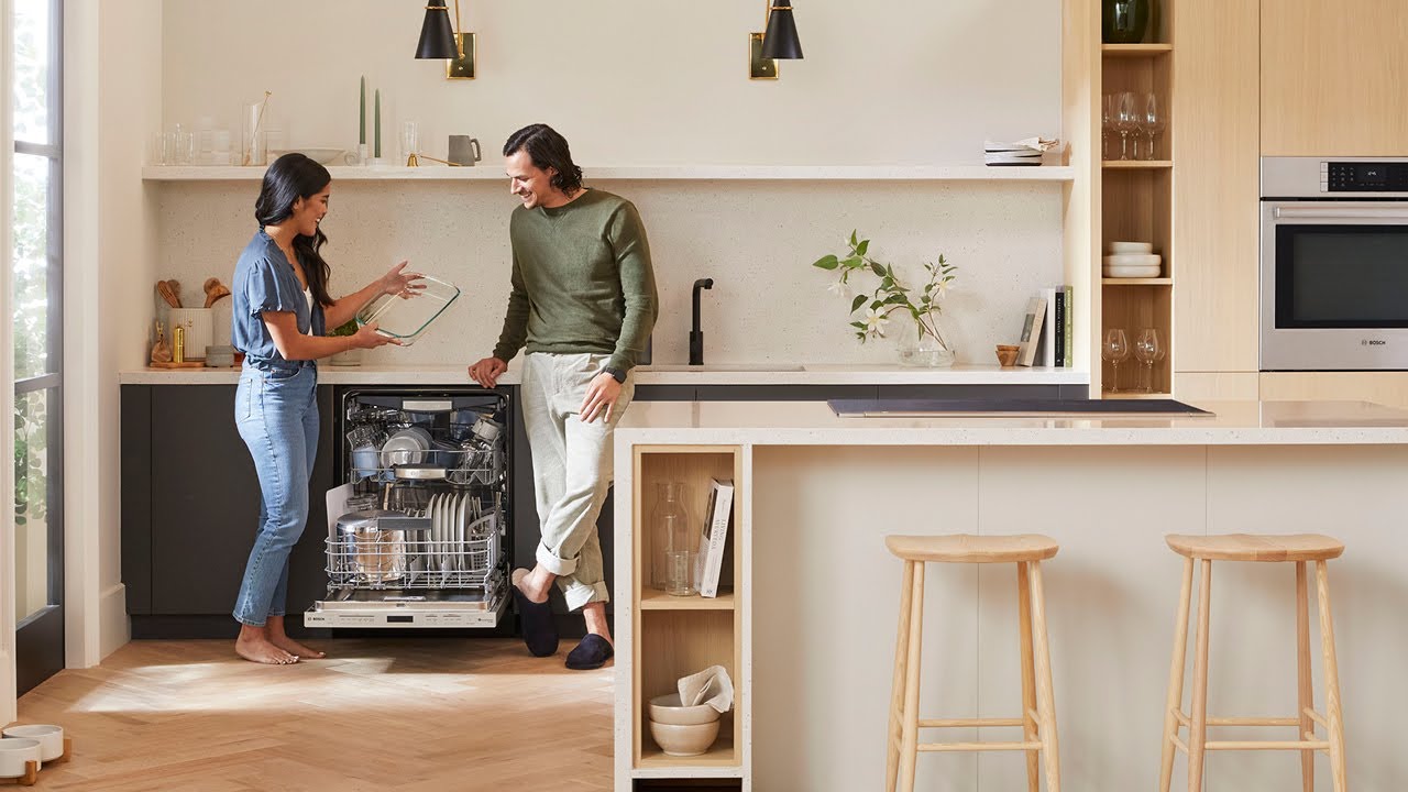Couple in a modern kitchen