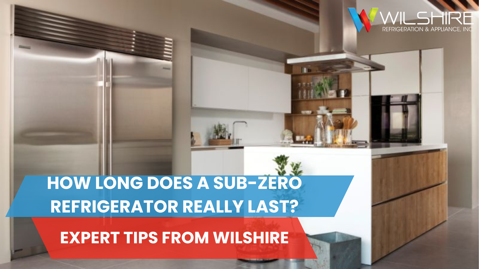 Modern sub-zero fridge in a luxury kitchen.