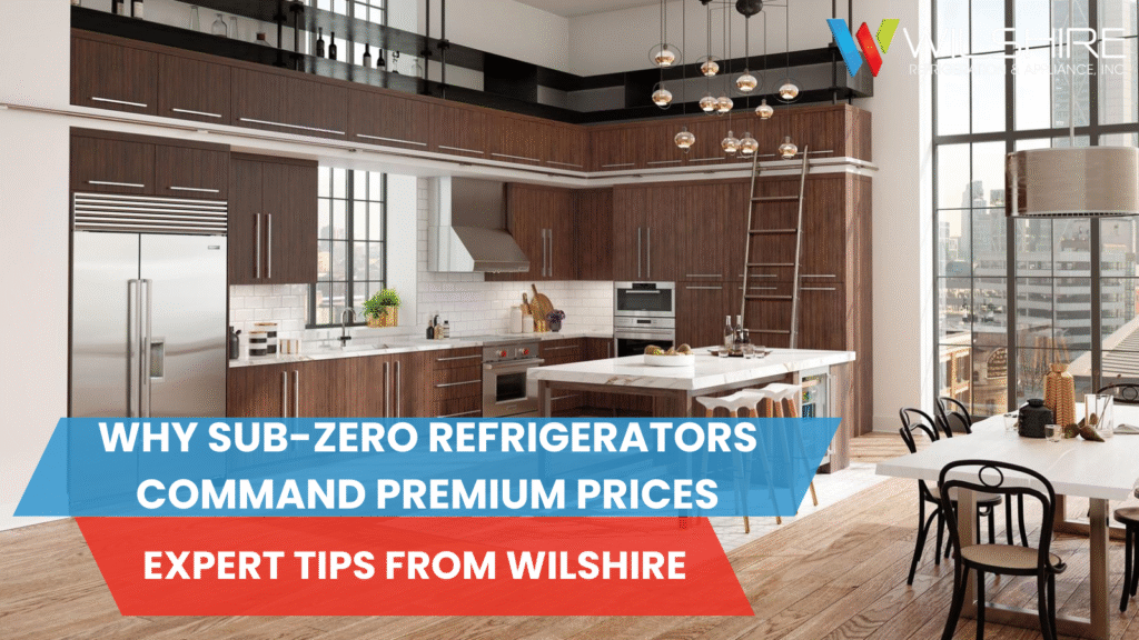 Sub-zero refrigerator in a luxury high-rise apartment.