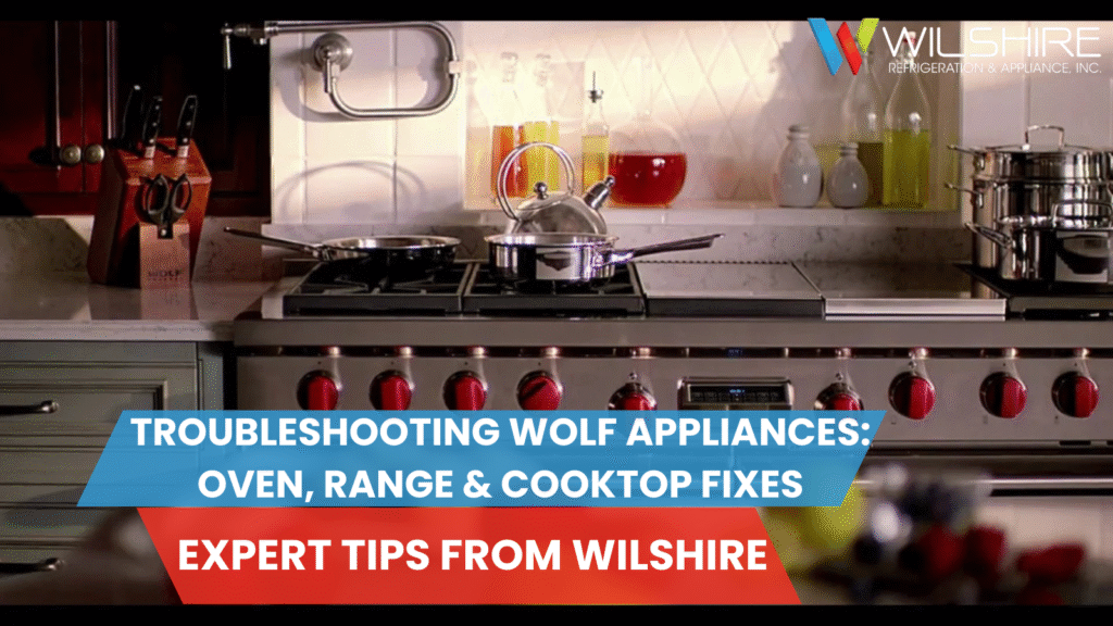 Wolf range in a luxury kitchen setting.