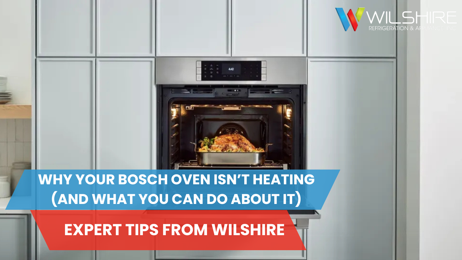 Bosch oven with whole chicken inside