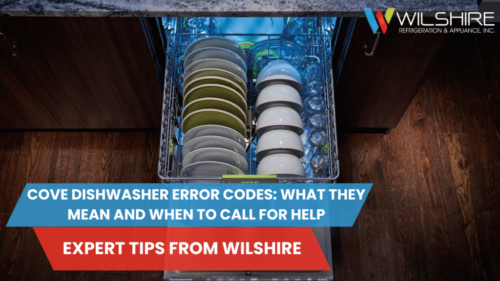 Top view of cove dishwasher.