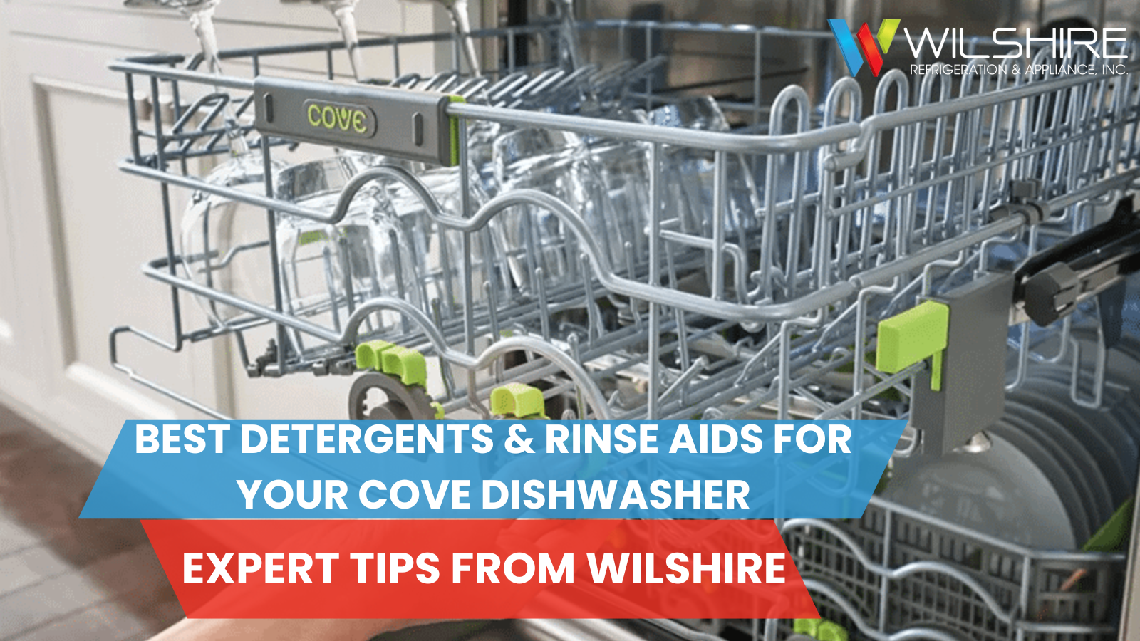 Inside of a Cove dishwasher.