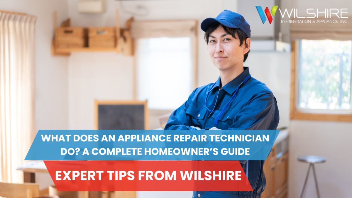 Appliance technician in a modern home with arms crossed.