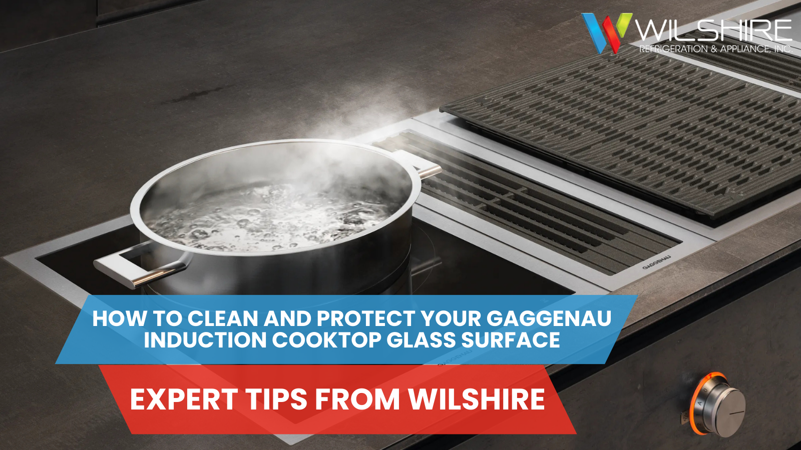 Gaggenau cooktop with boiling pot and vent system