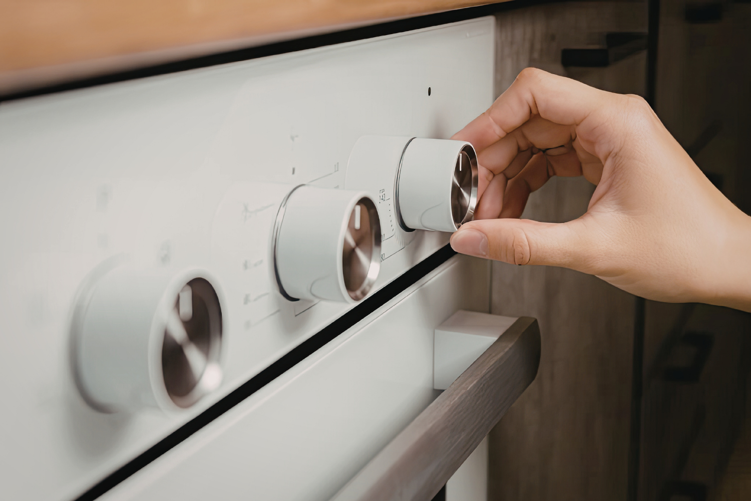 turning gas stove on