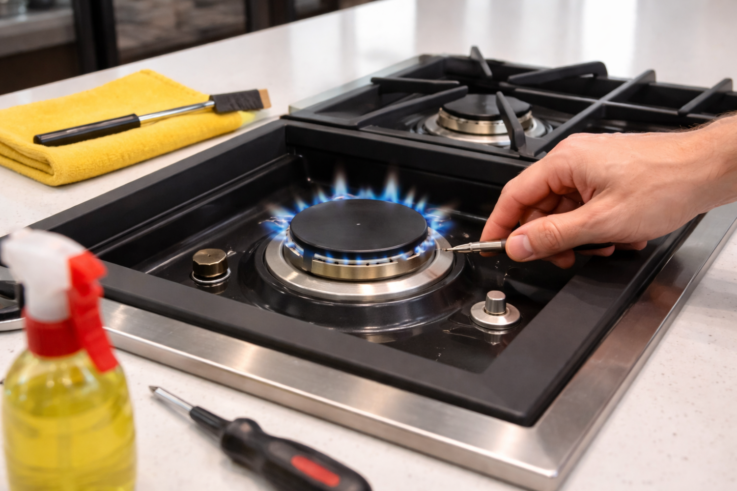 Fixing a Wolf stovetop burner issue