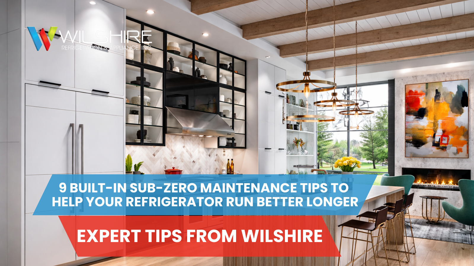 Sub-zero refrigerator in a modern kitchen